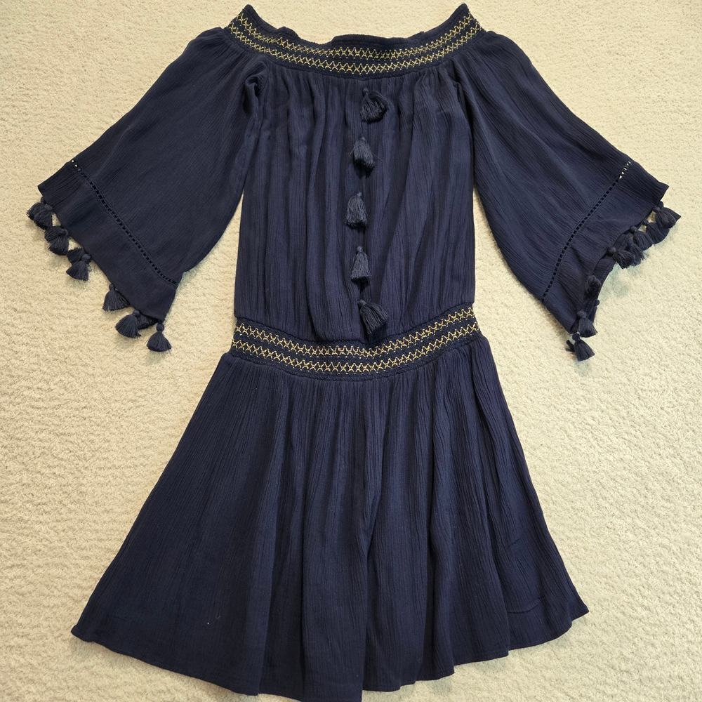 Lilly Pulitzer Joelle Off the Shoulder Tunic Dress Size XS Roman Tunic Boho